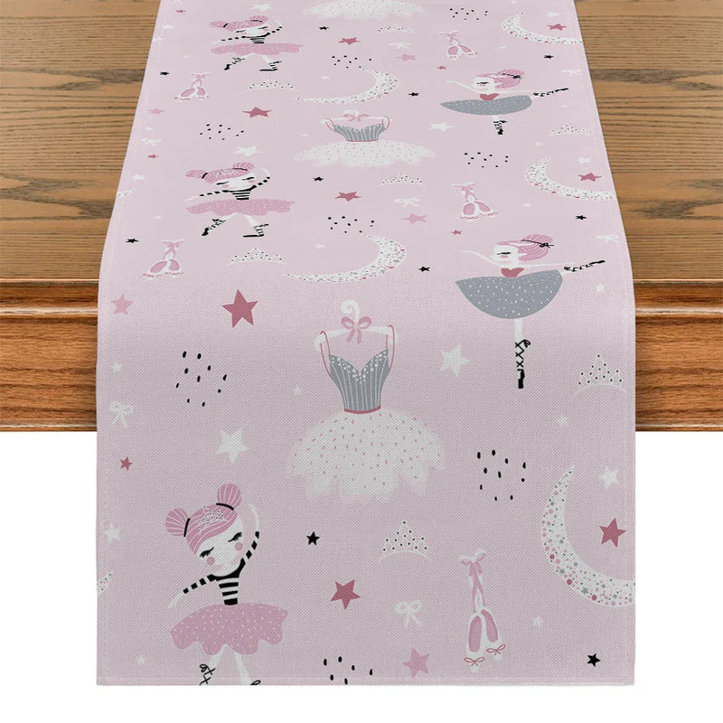 Axyaa Ballet Bunny Table Runner for Festive Dining Decor