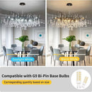 Axyaa Raindrop Crystal Chandelier: Modern Black/Gold/Silver Pendant Light for Living Room & Dining Room