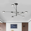 Axyaa Gold Black Art Chandelier for Living Room and Bedroom