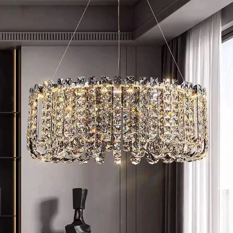 Luxury Crystal Chandelier for Living Room Bedroom Dining Room by Axyaa