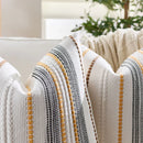 Axyaa Chenille Stripe Pillowcase Set for Home Sofa Decor