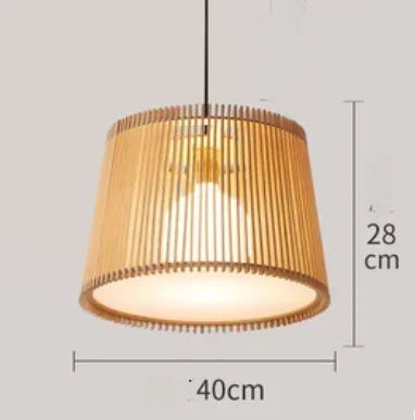 Axyaa Bamboo Chandelier: Nordic Style Ceiling Light for Home Decor