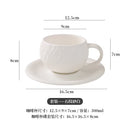 Axyaa Stone Ceramic Latte Mug Flower Decor Drinkware
