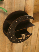 Black Snake Butterfly 3-Tier Floating Wall Shelf by Axyaa