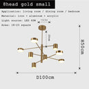 Axyaa Nordic Branch-Shaped Chandelier - Modern Wrought Iron Minimalist Design