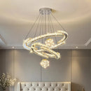 Axyaa Crystal Chandelier Pendant Light for Living Room and Bedroom