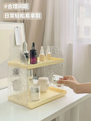 Axyaa Acrylic Double Layer Cosmetics Organizer - Skincare & Perfume Storage Rack