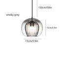 Axyaa Glass Pendant Light Industrial Style for Kitchen Bedroom Bar Cafe