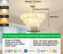 Axyaa Crystal Chandelier: Minimalist Living Room, Bedroom, and Restaurant Lighting
