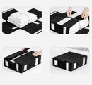Axyaa Bed Sheet Set Organizer Box with Window - Closet Storage for Bedding and Blankets