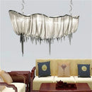 Axyaa Aluminum Chandelier with Long Chain Tassel Pendant for Luxurious Living Room