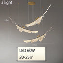Axyaa Feather Bird Acrylic Pendant Chandelier - Modern Art Home Decoration Lighting