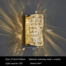 Axyaa Sparkling Crystal LED Wall Lamp in Gold/Chrome for Living Room, Bedroom, Study Hallway