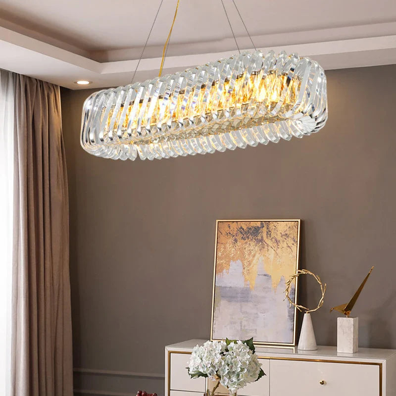 Luxury Crystal LED Ceiling Chandelier by Axyaa - Elegant European Home Decor Lighting