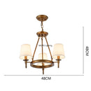 Axyaa American Country Retro Fabric Chandelier for Living Dining Room Home Decor