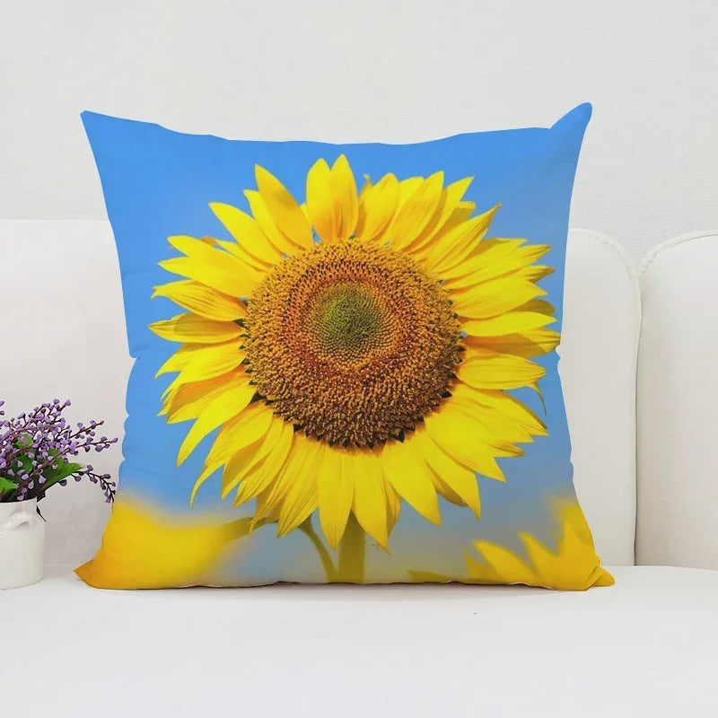 Axyaa Velvet Floral Pillow Covers for Home Decor and Sofa, 50x50 Throw Pillowcases