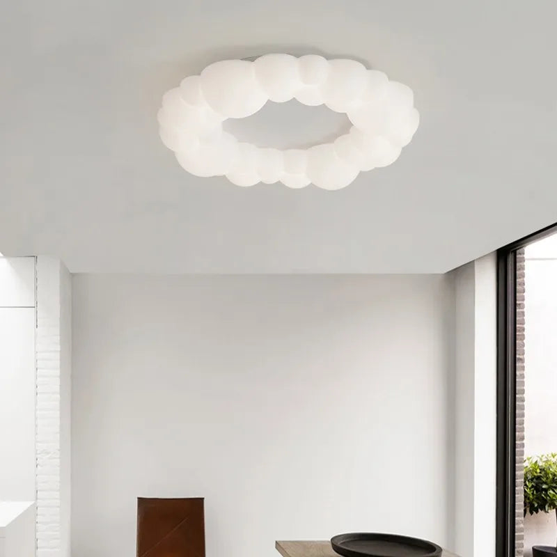 Axya Nordic Cloud Chandelier: Modern Bubble Pendant Lamp for Home Decor