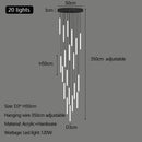 Axyaa Modern Luxury Stair LED Chandelier Pendant Light Minimalism Acrylic Droplight