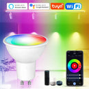 Axyaa Smart WiFi GU10 RGBCW LED Spotlight 5W 7W 9W Compatible with Alexa Google Assistant