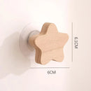 Axyaa Wooden Animal Star Moon Wall Hooks - Creative Room Decor & Key Holder