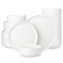 Axyaa 12/24 Piece Ceramic Dinnerware Set for 4 with Plates and Bowls