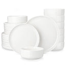 Axyaa 12/24 Piece Porcelain Dinnerware Set for 4, Plates and Bowls, Tableware Service