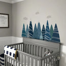 Axyaa Adventure Mountain Woodland Decal: Removable Wall Sticker for Nursery Playroom