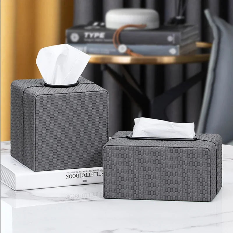 Axya Nordic Weave Pattern Tissue Box Tray - Household Storage & Decor
