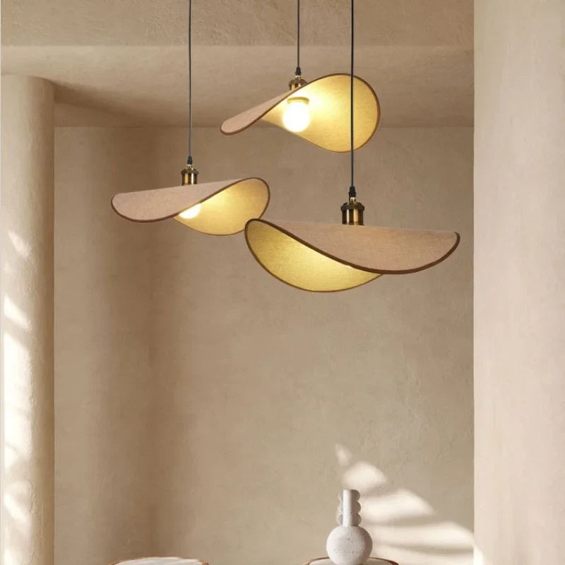 Axyaa Retro Hat Pendant Light: Minimalist E27 LED Hanging Lamp for Dining Room