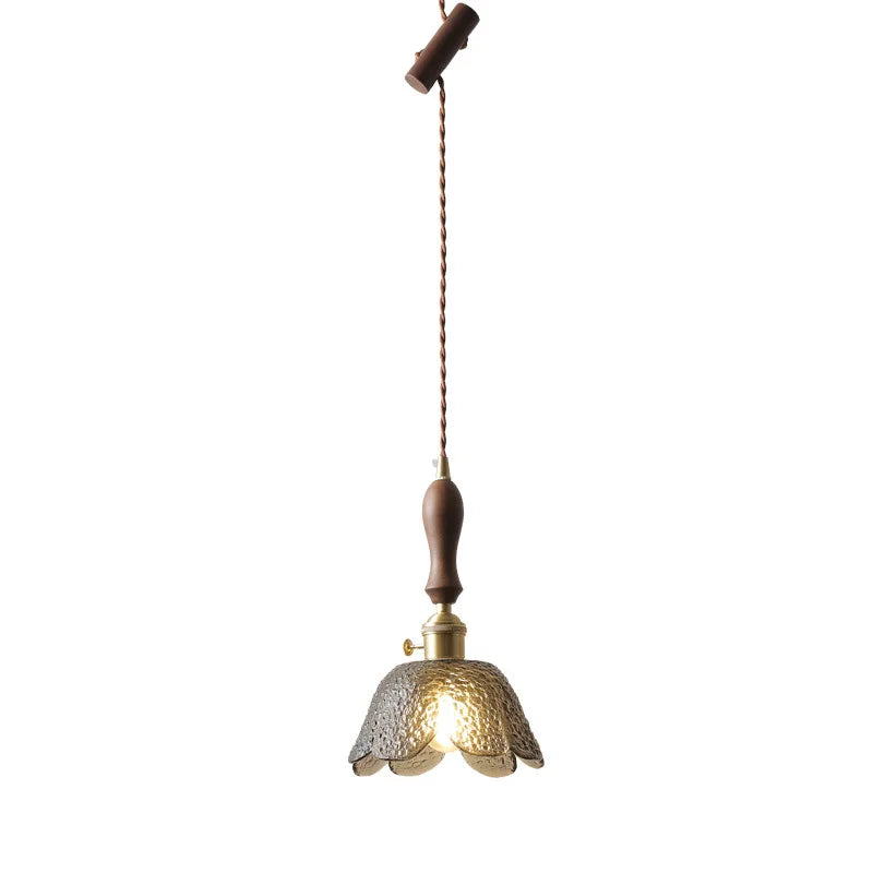 Axyaa Nordic Modern LED Glass Pendant Lamps with Knob Switch Fixtures