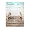 Axyaa Beach Vibes Canvas Poster: Starfish Shell Palm Tree Wall Art Print