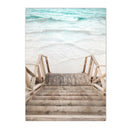 Axyaa Beach Vibes Canvas Poster: Starfish Shell Palm Tree Wall Art Print
