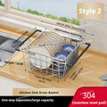 Axyaa Stainless Steel Sink Drying Rack Drainer Basket for Fruits & Vegetables