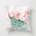 Axyaa Flower Pattern Decorative Sofa Cushion Cover Pillow Pink