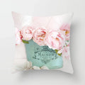Axyaa Floral Pattern Decorative Sofa Cushion Cover Pink