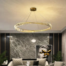 Axyaa Crystal Pendant Lamp: Modern LED Ceiling Light for Luxury Living Rooms