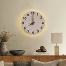 Axyaa Yellow Cave Stone Retro Clock Wall Lamp for Chinese-Style Living Room