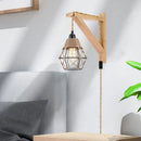 Axyaa Country Style Wood Rope Wall Lamp Retro Cafe Bedroom Light