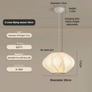 Axyaa Zen Nordic Silk Fabric LED Pendant Light Chandelier