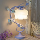 Axyaa Rose Flowers Table Lamp Modern Standing Desk Light for Home Decor
