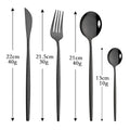 Axyaa Black Gold Stainless Steel Dinnerware Set - Elegant Tableware Collection