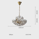 Axyaa Crystal Chandelier: Elegant Nordic French Style Lighting for Living Room Bedroom Study