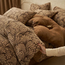 Luxury Milk Velvet Bedding Set, Floral Duvet Cover, Warm Flannel Fleece Linens