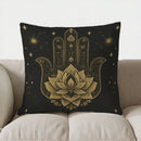 Axyaa Mystical Sun and Moon Pattern Throw Pillow Cover for Sofa, Bedroom, Car