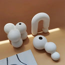 Axyaa Nordic White Vases | Pottery Vases for Living Room Decor | Porcelain Vases for Artificial Flowers