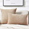Axyaa Fluffy Corduroy Cushion Cover - Nordic Orange Throw Pillow for Home Decor