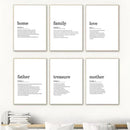 Axyaa Family Love Wall Art Black White Poster Canvas Painting Home Decor