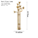 Axyaa Gold Horn Pendant Chandelier for Restaurant and Music Hall Lighting