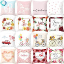 Axyaa Valentine's Day Parchment Pillow Set for Home Sofa, Square Pillowcase