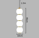 Axyaa String Glass Ball Gourd Chandelier - Nordic Modern Creative Bedroom Restaurant Lighting